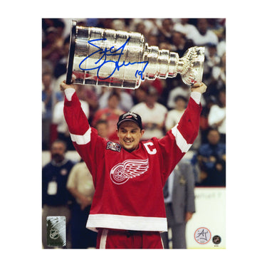 Steve Yzerman Autographed Detroit Red Wings 1998 Stanley Cup 8x10 Photo