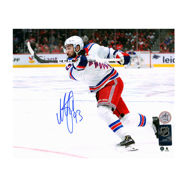 Mika Zibanejad Signed New York Rangers Slapshot 8x10 Photo