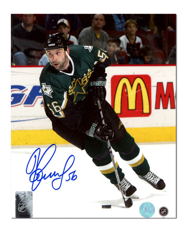 Sergei Zubov Autographed Dallas Stars Puck Rush 8x10 Photo