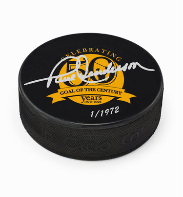 50th Anniversary Paul Henderson Signed Limited Edition Goal of the Century Puck