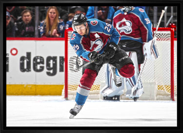 Nathan MacKinnon Colorado Avalanche Framed 20x29 Passing Canvas