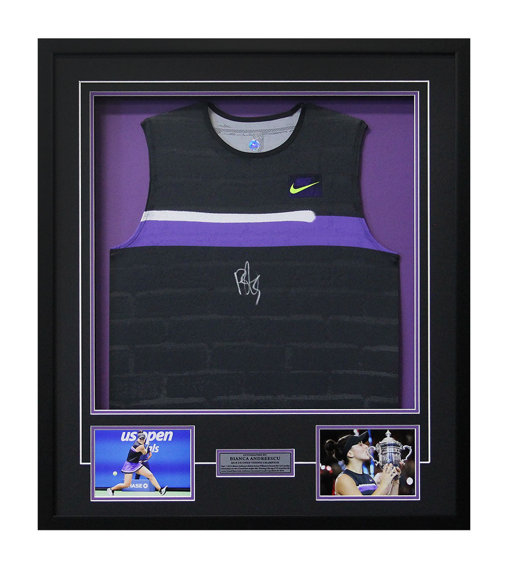 Bianca Andreescu Signed US Open Tennis 30x34 Tanktop Framed