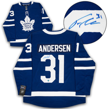 Frederik Andersen Signed Toronto Maple Leafs Blue Fanatics Jersey