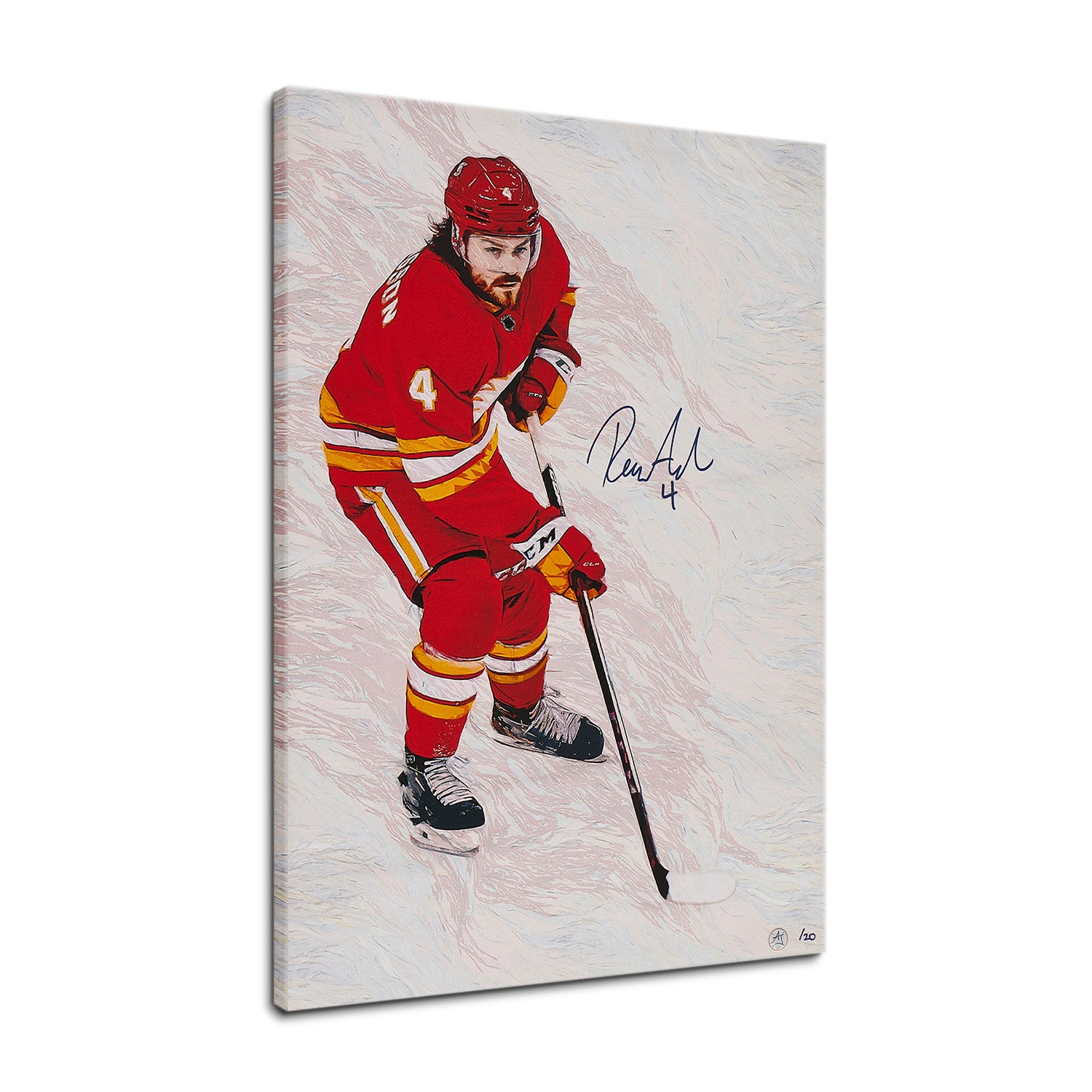 Rasmus Andersson Autographed Calgary Hockey Portrait 18x26 Art Canvas /20