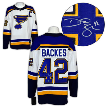 David Backes St Louis Blues Signed White Fanatics Jersey