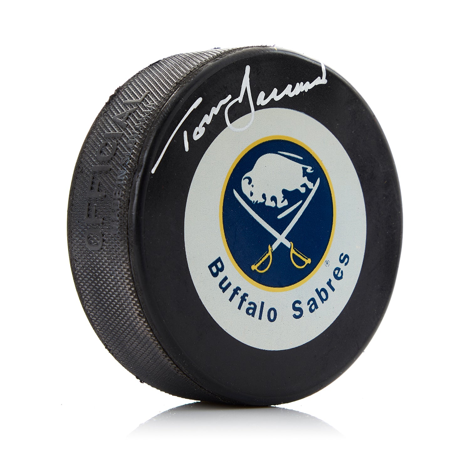 Tom Barrasso Buffalo Sabres Autographed Hockey Puck