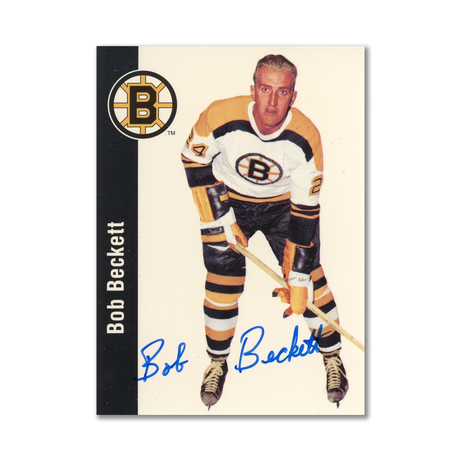 Autographed 1994 Parkhurst Missing Link #13 Bob Beckett Hockey Card