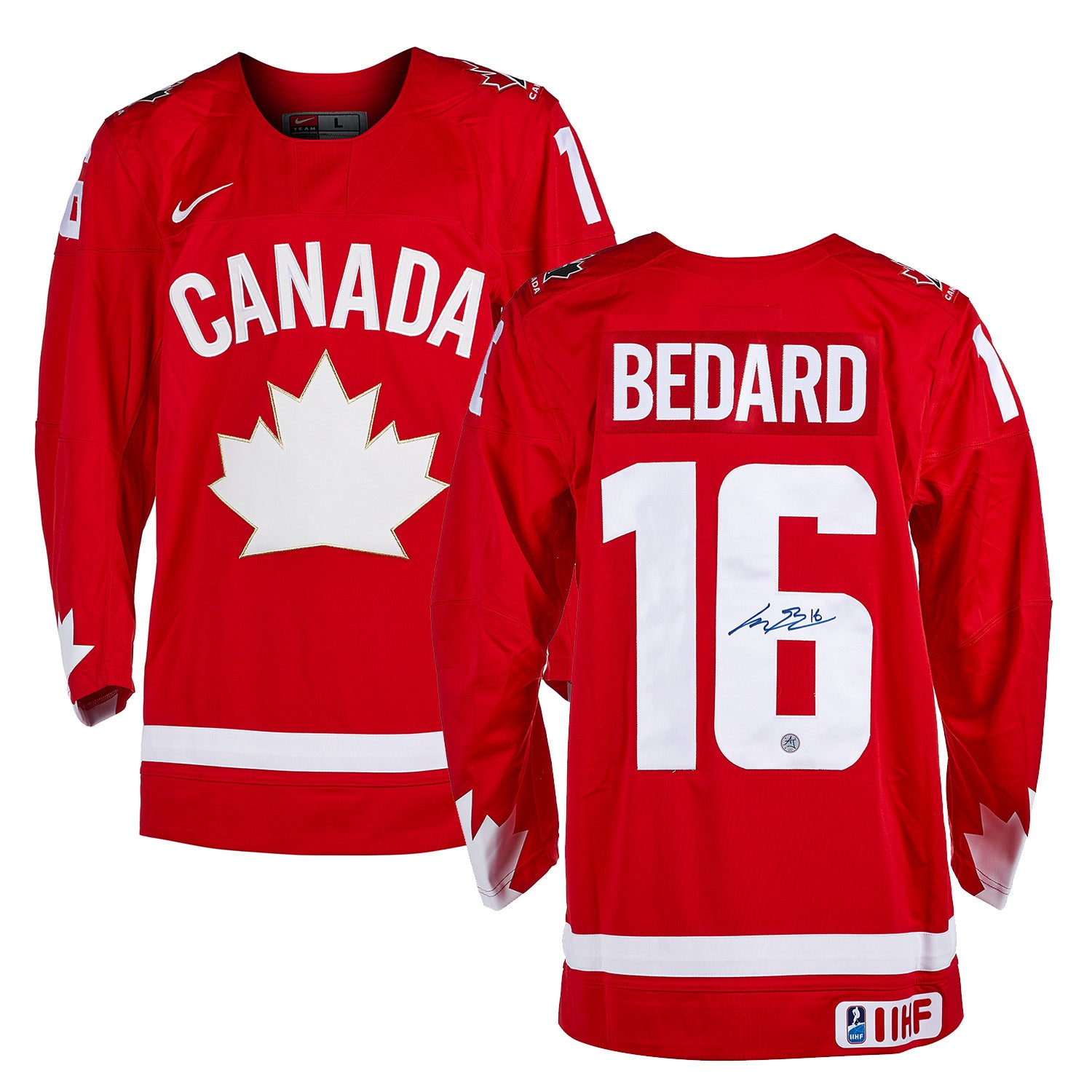 Connor Bedard Signed Team Canada Red Alt Heritage Nike Jersey