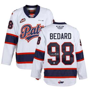 Connor Bedard Regina Pats Signed White CCM CHL Jersey