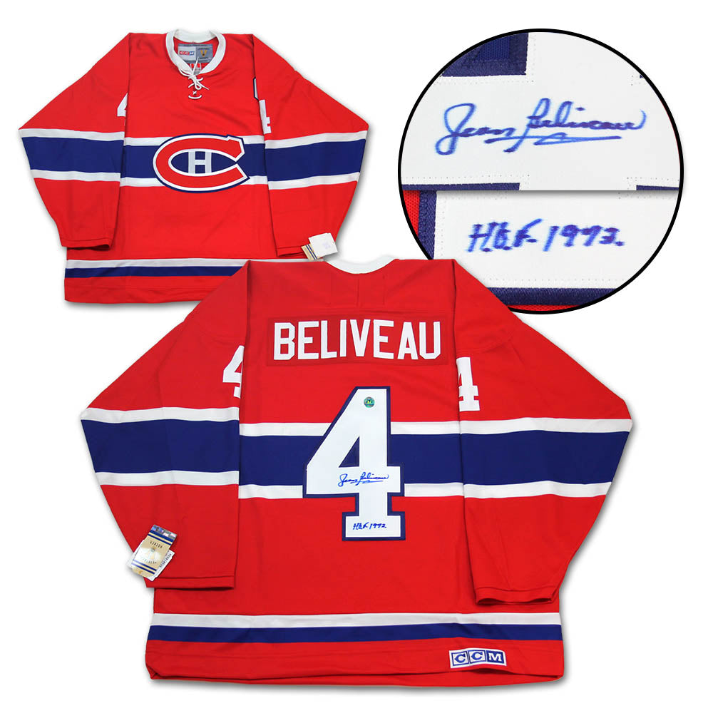 Jean Beliveau Montreal Canadiens Signed Vintage CCM Jersey