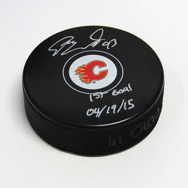 Sam Bennett Calgary Flames Signed & Dated 1st Goal Puck