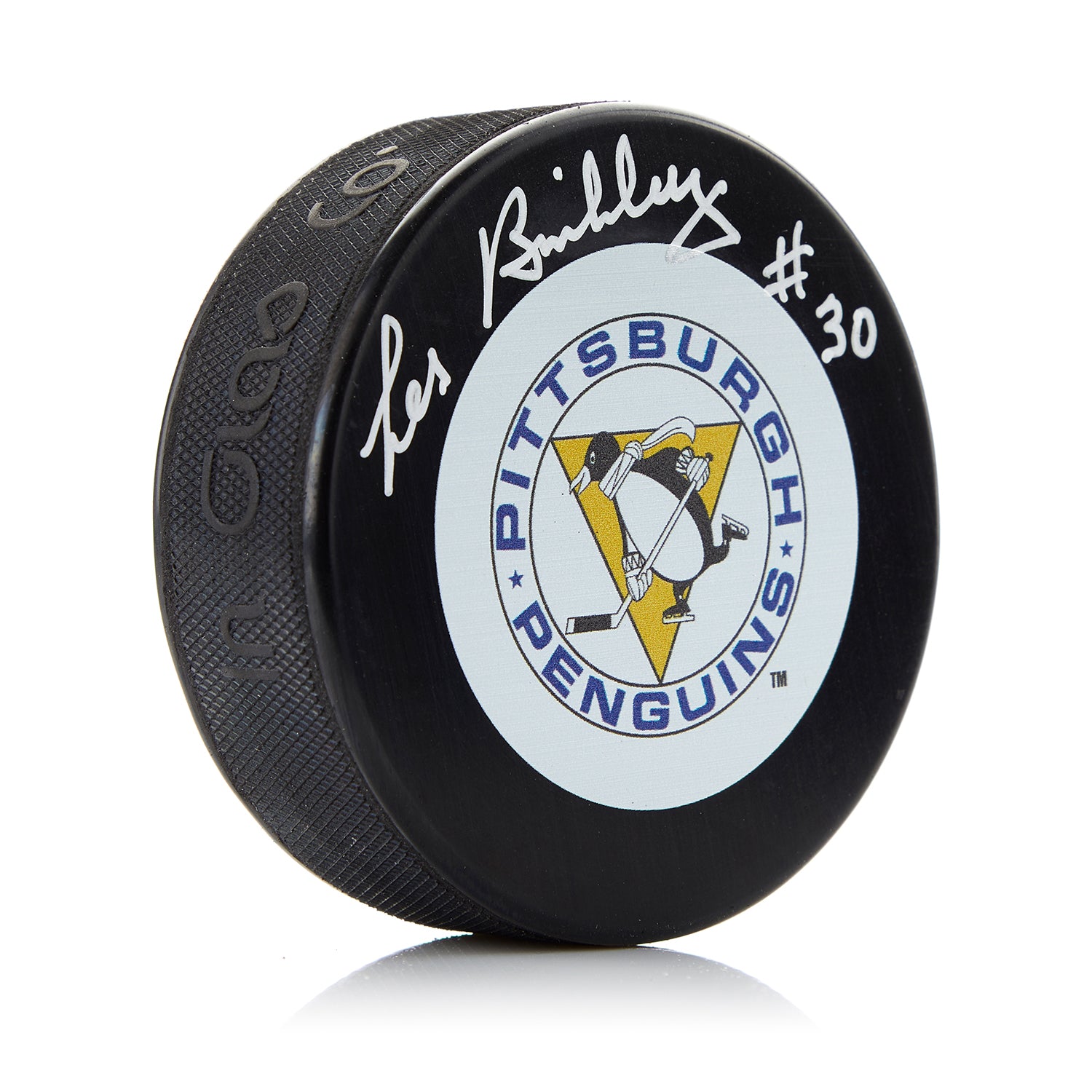 Les Binkley Pittsburgh Penguins Autographed Hockey Puck