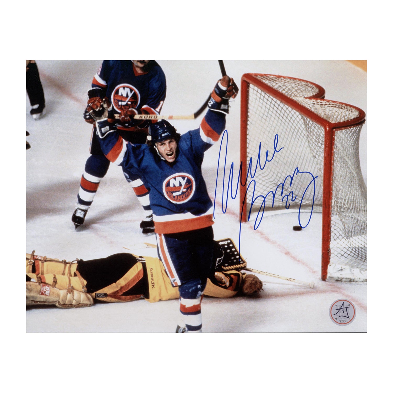 Mike Bossy Signed New York Islanders Cup Finals Goal 8x10 Photo