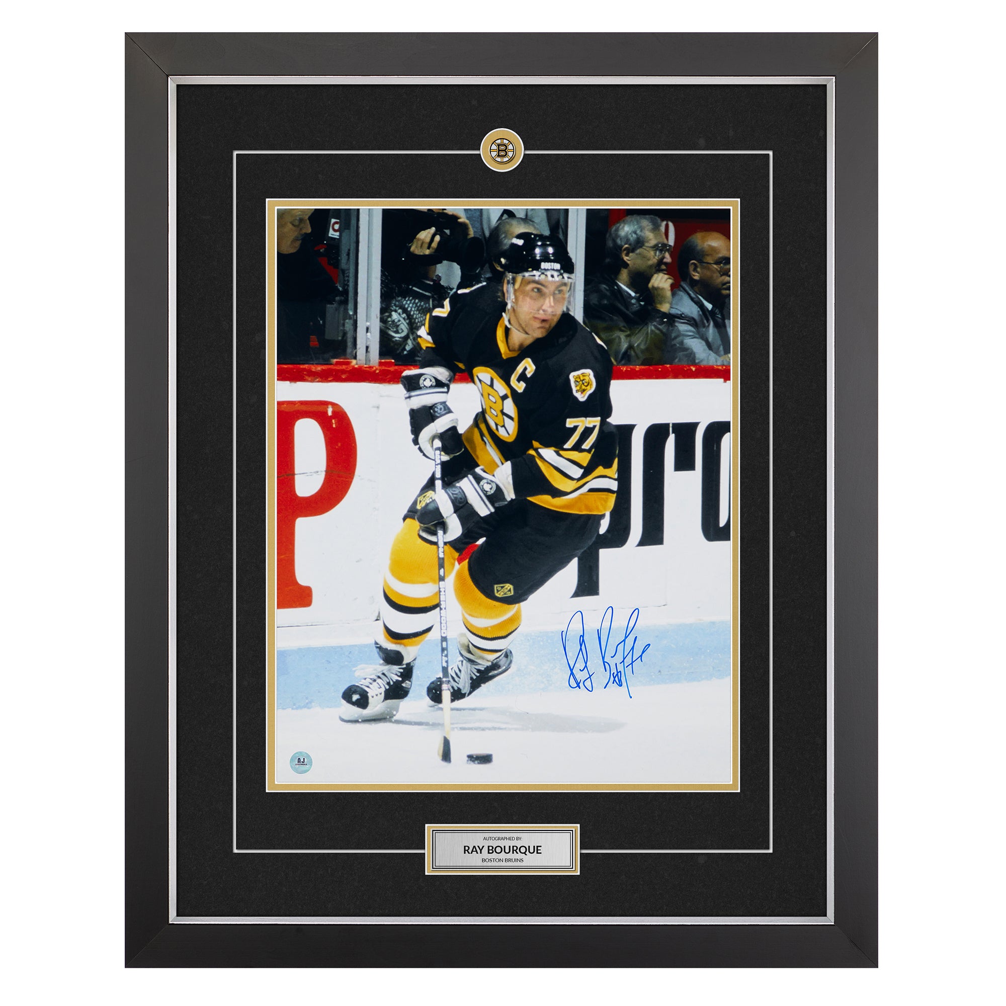 Ray Bourque Boston Bruins Autographed Hockey 26x32 Frame