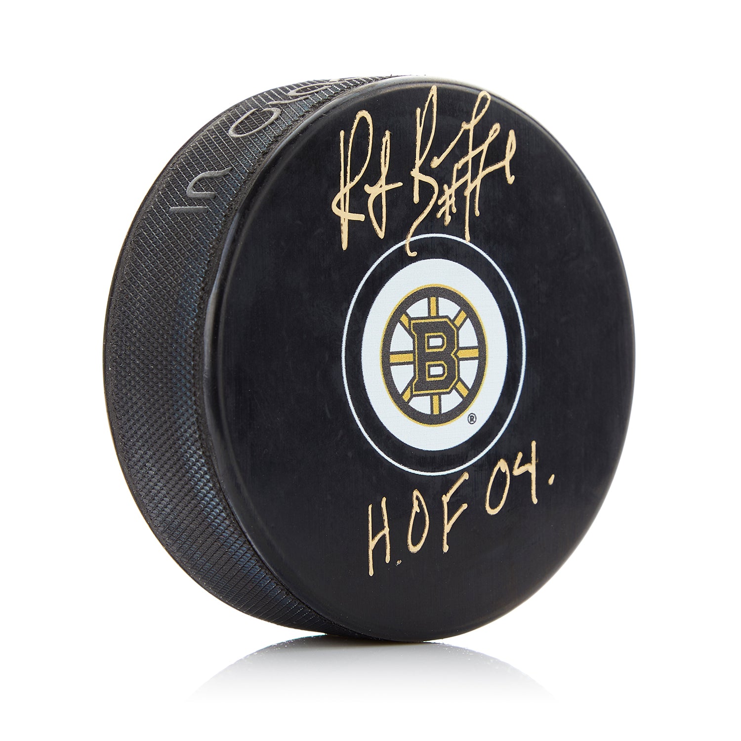 Ray Bourque Signed Boston Bruins Hockey Puck with HOF Note