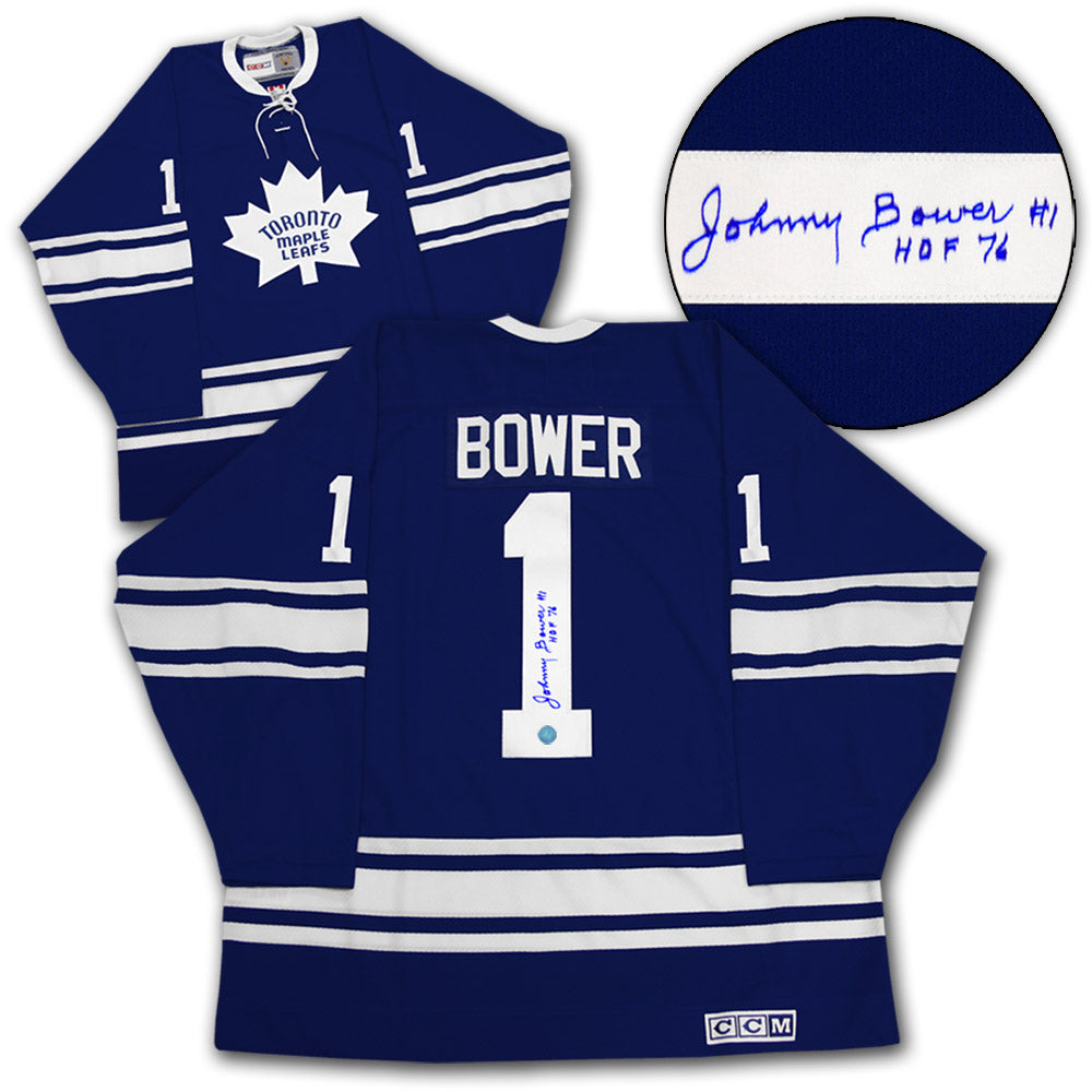 Johnny Bower Toronto Maple Leafs Signed 1967 Stanley Cup CCM Jersey