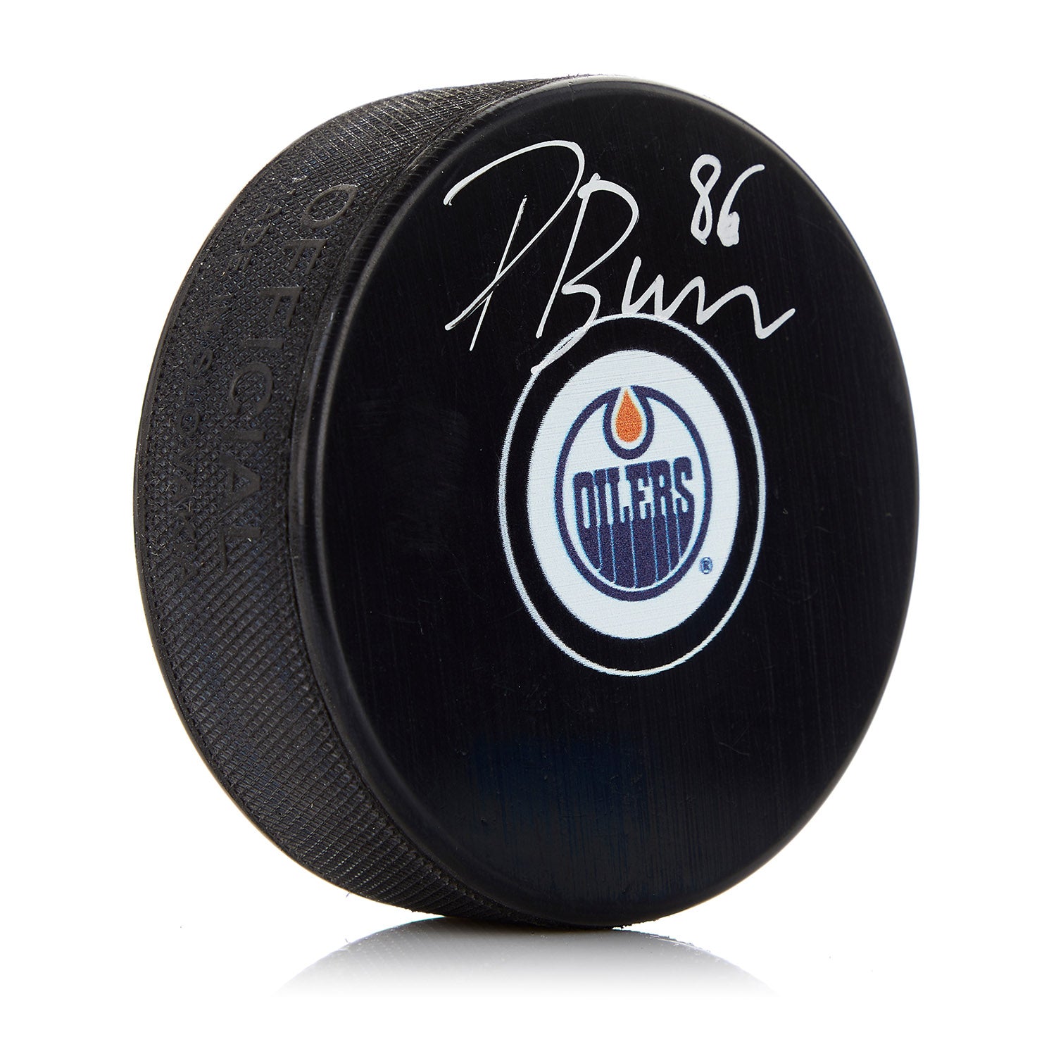 Philip Broberg Edmonton Oilers Autographed Hockey Puck