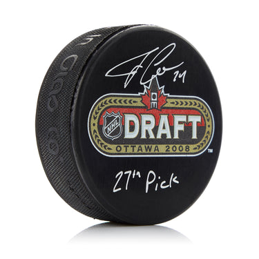 John Carlson Signed 2008 NHL Entry Draft Puck with 27th Pick