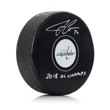 John Carlson Washington Capitals Signed 2018 Champs Note Puck