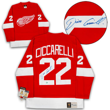 Dino Ciccarelli Detroit Red Wings Signed Retro Fanatics Jersey