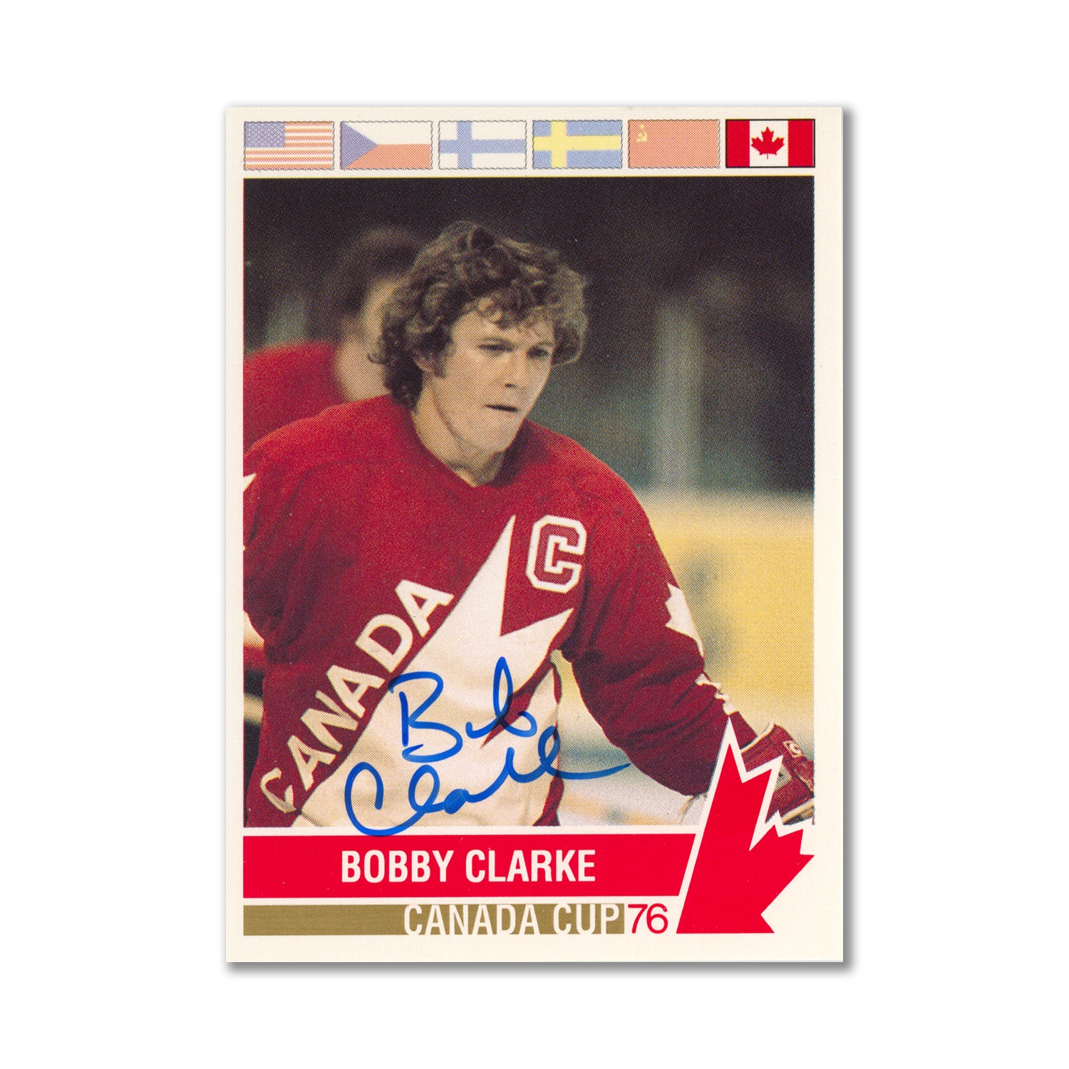 Autographed 1992 Future Trends #177 Bobby Clarke Hockey Card