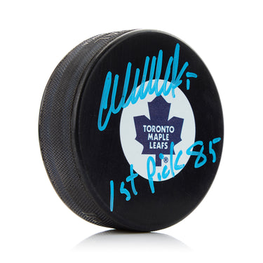 Wendel Clark Signed Toronto Maple Leafs 1st Pick 85 Puck