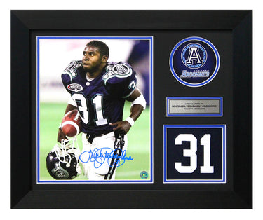 Pinball Clemons Toronto Argonauts Signed CFL 20x24 Number Frame