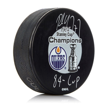 Paul Coffey Signed Edmonton Oilers 1984 Stanley Cup Puck