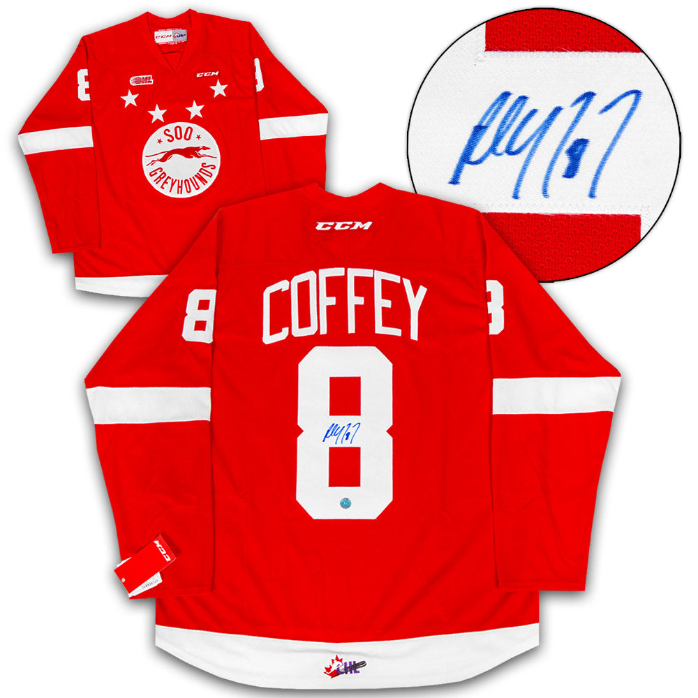 Paul Coffey Sault Ste Greyhounds Autographed CHL Hockey Jersey