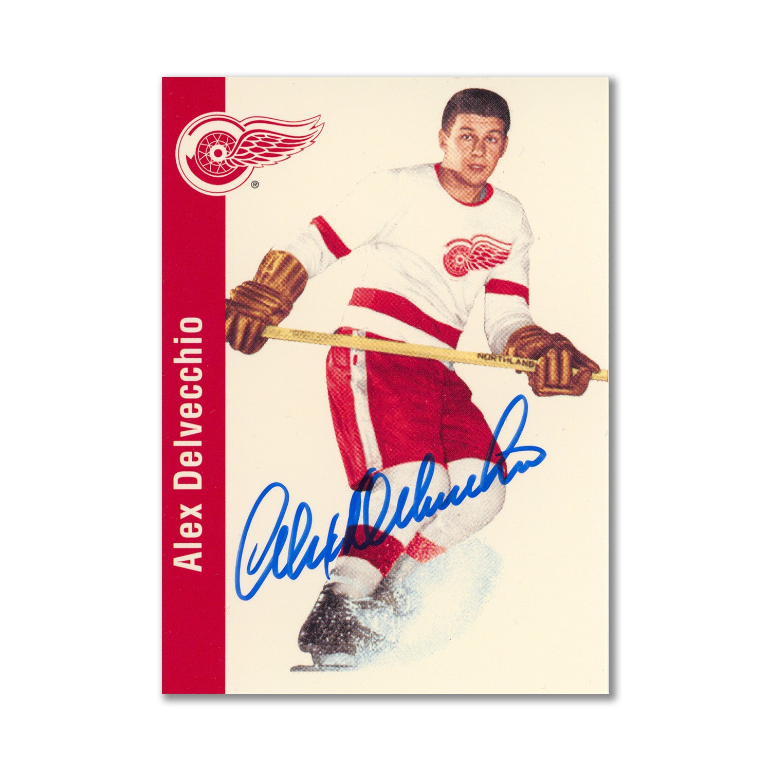 Autographed 1994 Parkhurst Missing Link #59 Alex Delvecchio Hockey Card
