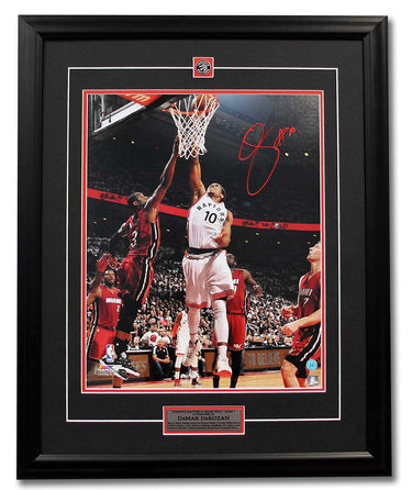 DeMar DeRozan Toronto Raptors Signed Game 7 Playoff Win vs Heat 26x32 Frame