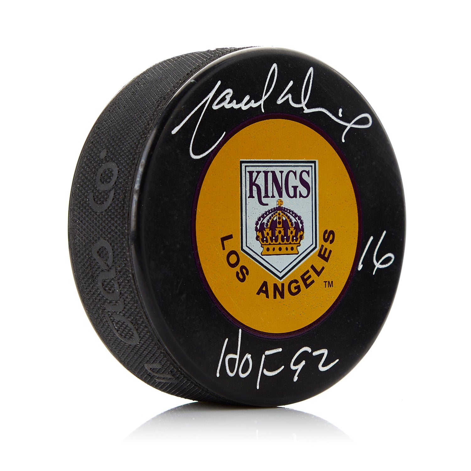 Marcel Dionne Los Angeles Kings Autographed Hockey Puck with HOF Note