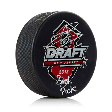 Jonathan Drouin Signed 2013 NHL Entry Draft Puck with 3rd Pick Note