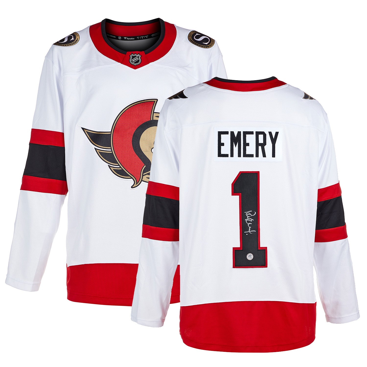 Ray Emery Ottawa Senators Signed White Fanatics Jersey