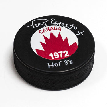 Tony Esposito Team Canada Autographed 1972 Summit Series Hockey Puck