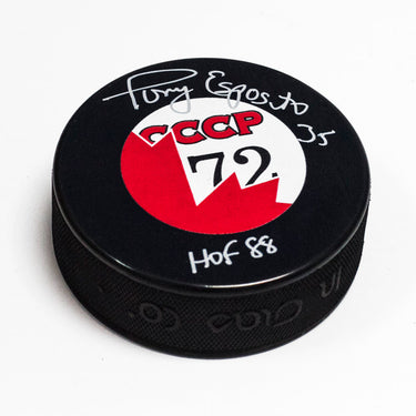 Tony Esposito Signed 1972 Summit Series Canada CCCP Hockey Puck