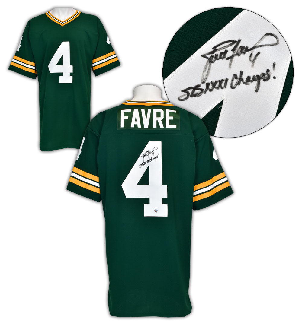 Brett Favre Green Bay Packers Signed & Inscribed Football Jersey