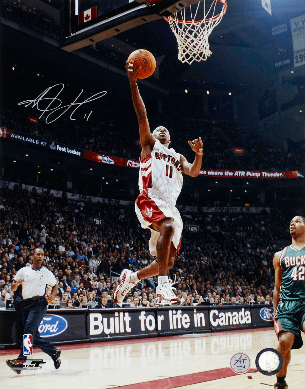 TJ Ford Signed Raptors Life In Canada 11x14 Photo