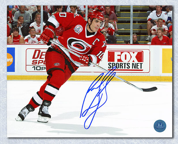 Ron Francis Carolina Hurricanes Signed 2002 Stanley Cup Finals 8x10 Photo