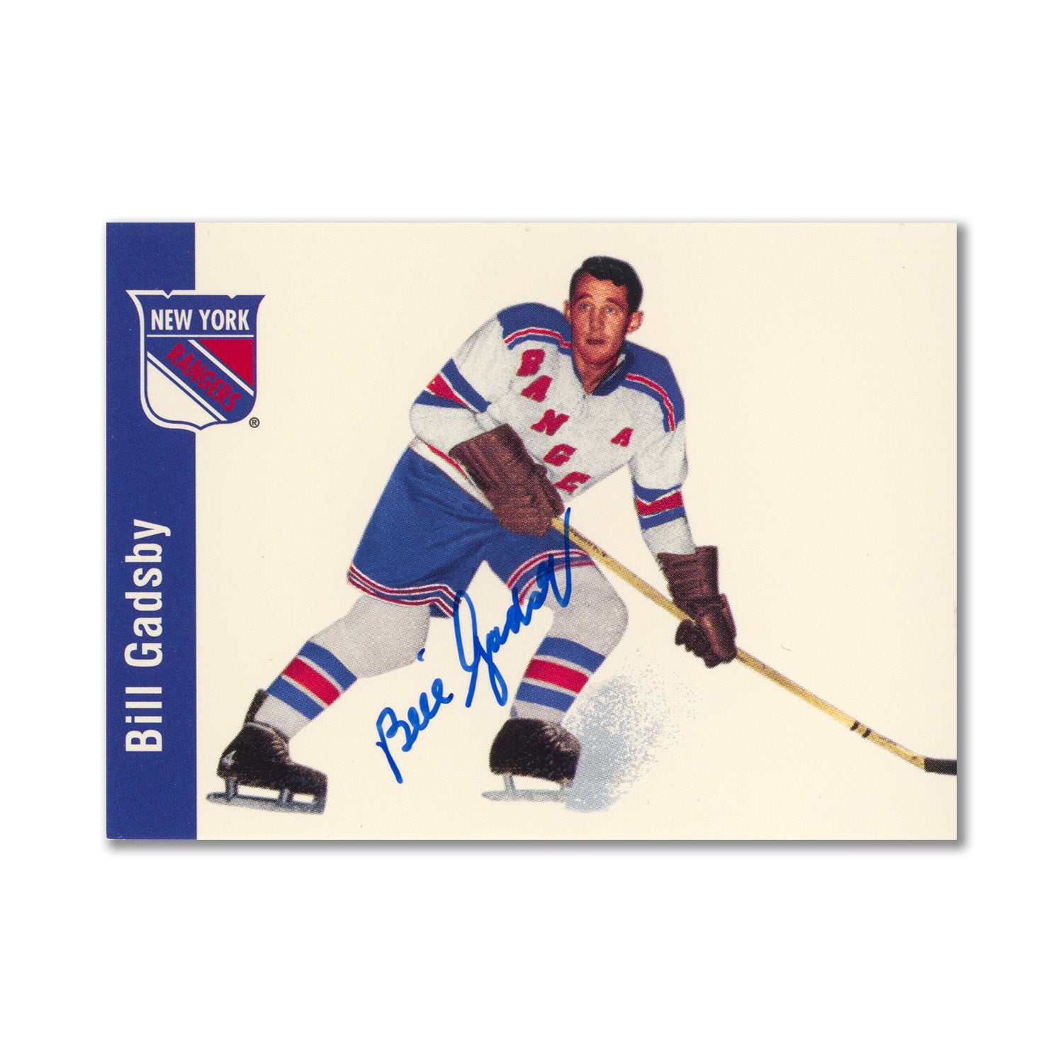 Autographed 1994 Parkhurst Missing Link #89 Bill Gadsby Hockey Card