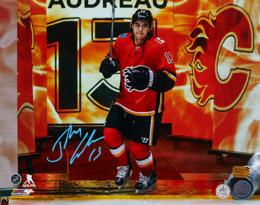 Johnny Gaudreau Signed Flames Game Intro 11x14 Photo