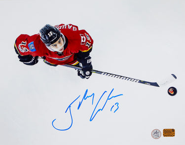 Johnny Gaudreau Autographed Flames Overhead 11x14 Photo