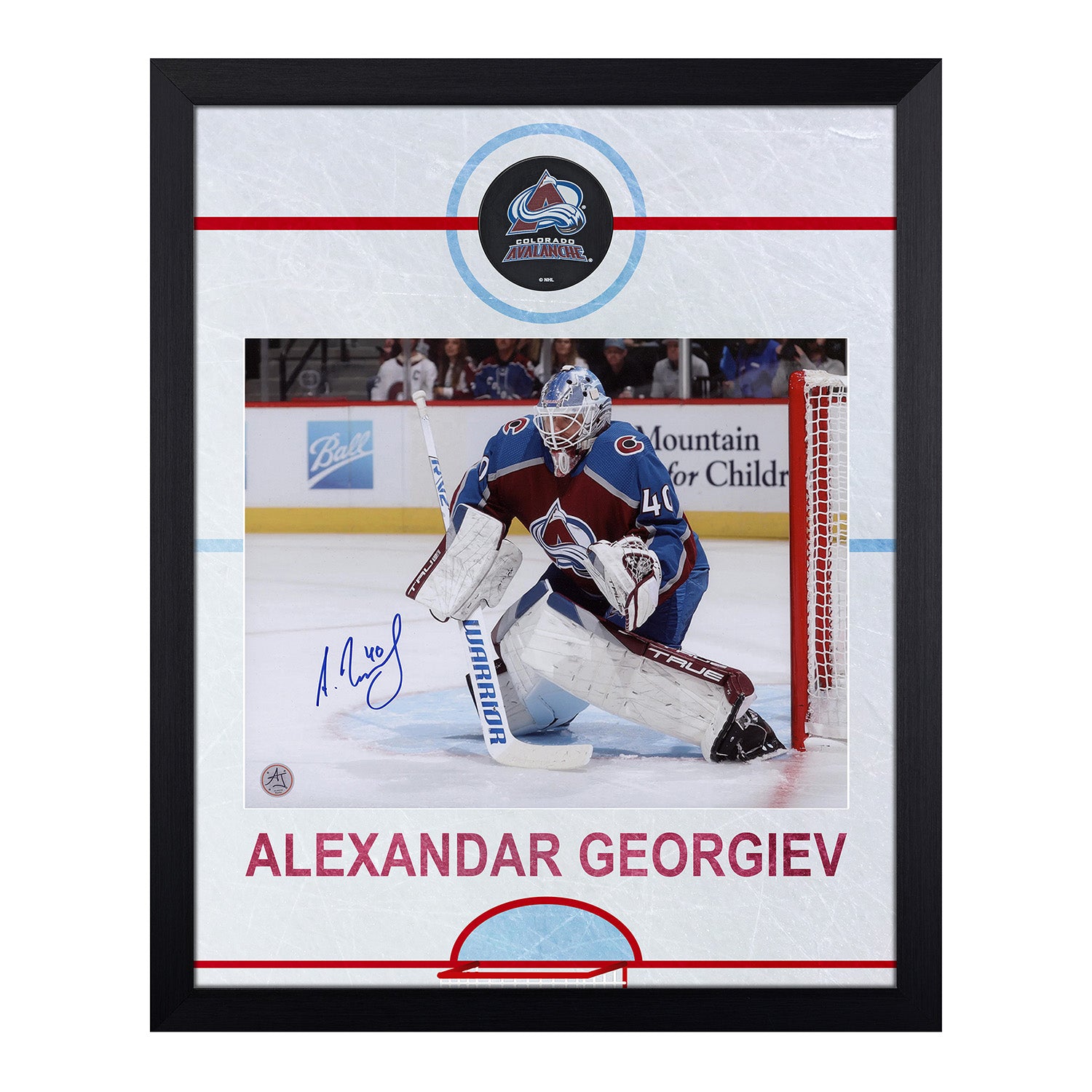 Alexandar Georgiev

 Signed Colorado Avalanche Graphic Rink 19x23 Frame
