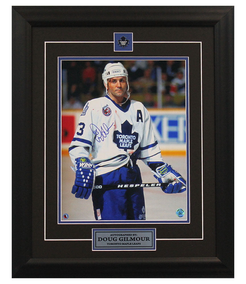 Doug Gilmour Toronto Maple Leafs Autographed Bloody Warrior 26x32 Frame