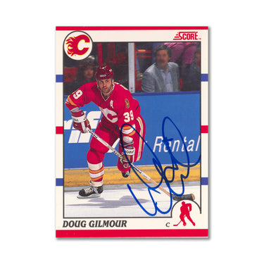 Autographed 1990-91 Score #155 Doug Gilmour Base Card