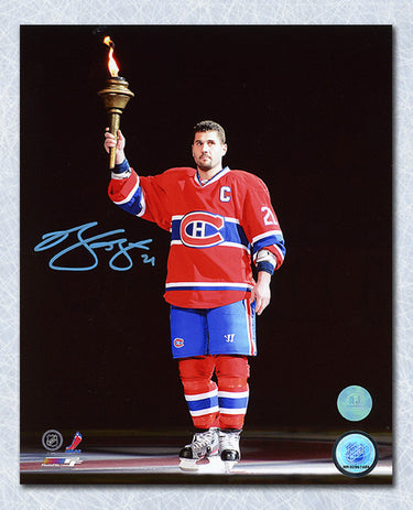 Brian Gionta Montreal Canadiens Autographed Torch Ceremony 8x10 Photo