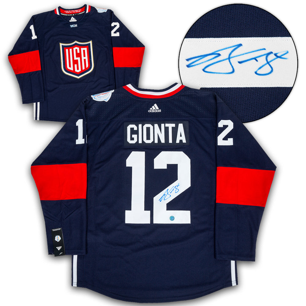 Brian Gionta USA Signed 2016 World Cup of Hockey Adidas Jersey