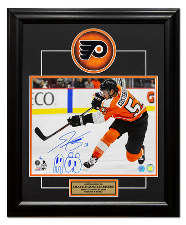 Shayne Gostisbehere Signed Flyers Ghost & Bear Sketch 20x24 Frame #/53