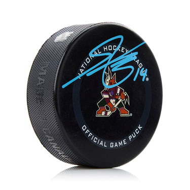 Shayne Gostisbehere Signed Arizona Coyotes Kachina Logo Game Puck