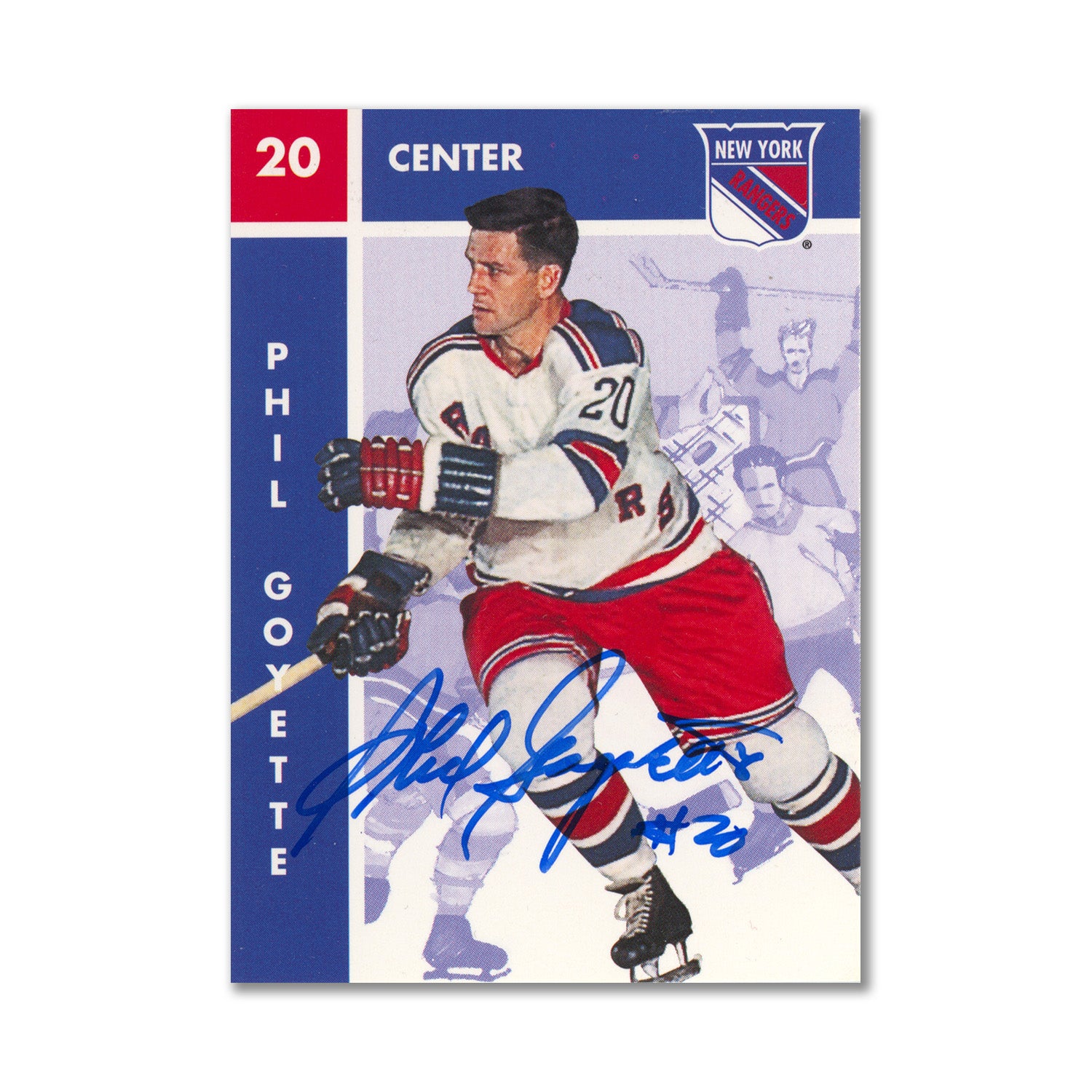 Autographed 1995 Parkhurst Missing Link #99 Phil Goyette Hockey Card